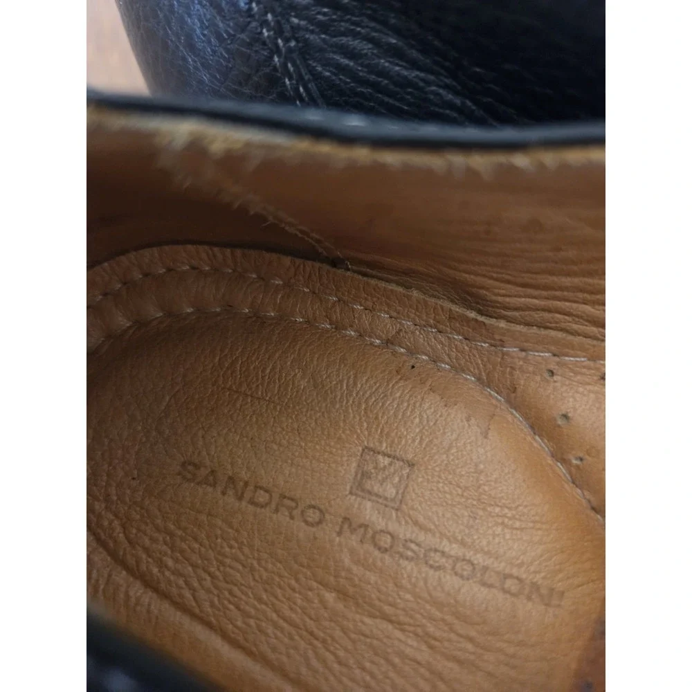 sandro moscoloni Cap Toe‎ Derby Men's 9.5d Dress Shoes Black 17305